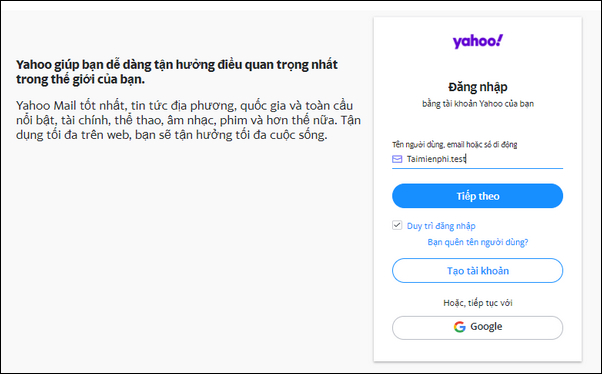 Đăng nhập Yahoo, sign in Yahoo chat trên máy tính, điện thoại