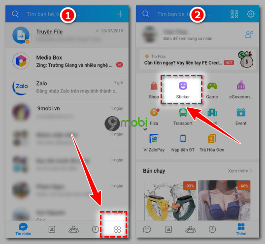 Hướng dẫn thêm nhãn dán (Stickers) Zalo