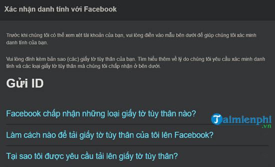 lay lai mat khau facebook bang chung minh thu 2