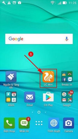 doi ngon uc browser mini cho Android