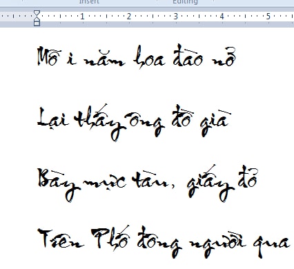 Cách viết chữ ông đồ, tạo chữ thư pháp trên máy tính bằng Font thư pháp 6