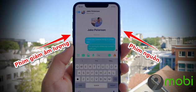 cach chup tin nhan messenger facebook tren iphone
