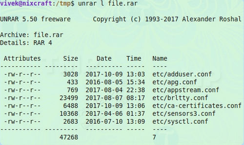 Cách giải nén file RAR trên Linux hoặc Unix