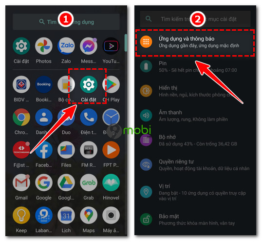 tat thong bao zalo tren android