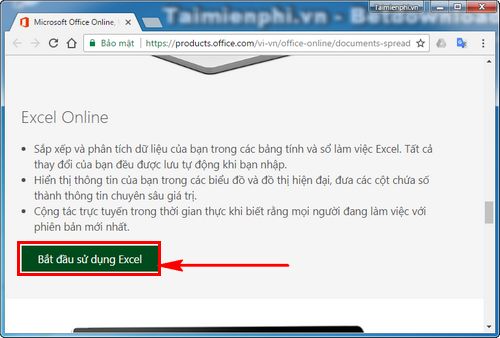 Cách sử dụng Excel Online, trực tuyến trên máy tính