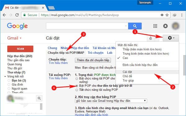 cai gmail vao outlook 2016 voi imap 2