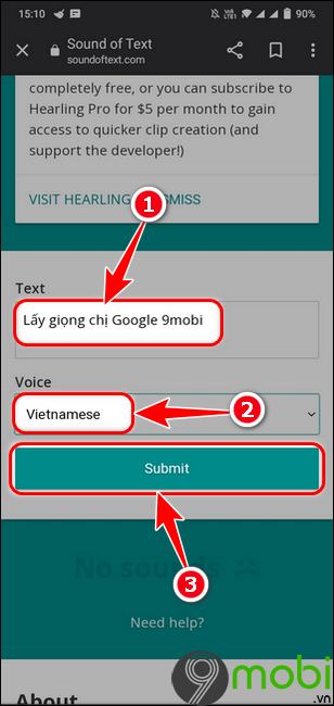 cach lay giong chi google tren Android