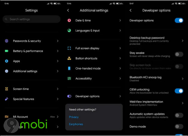 loi dark mode tren android 10