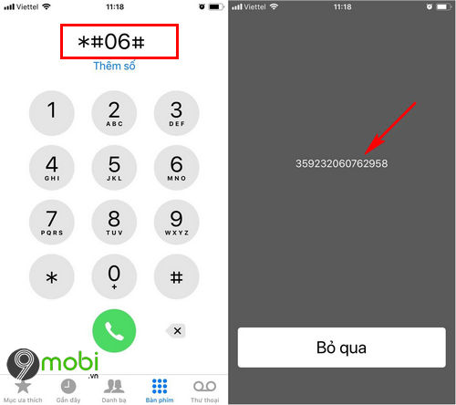 tim imei iphone