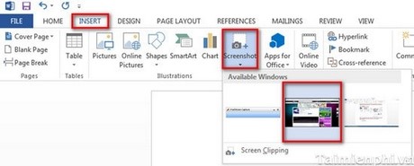 Word - Cách chụp và chỉnh sửa ảnh trong Word 2013