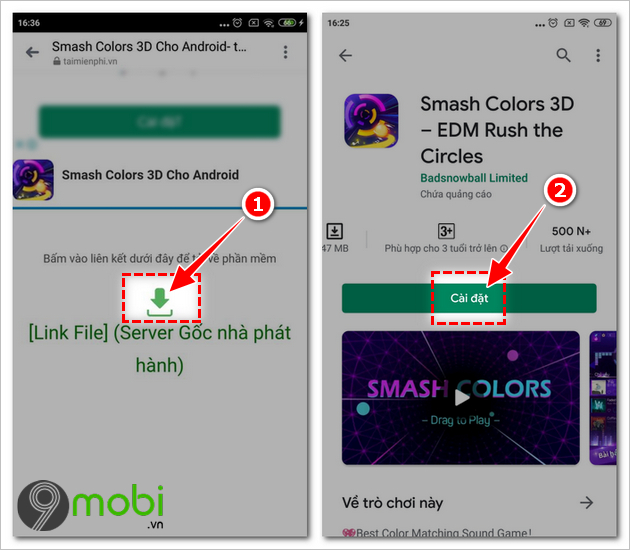 cach cai dat game nhac smash colors 3d