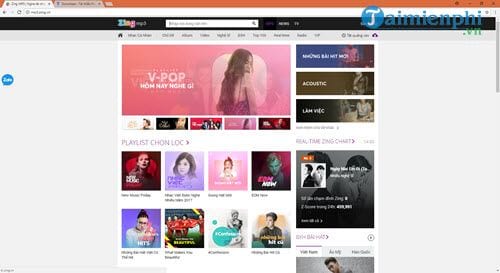 tai nhac mp3 tren zing ve may tinh