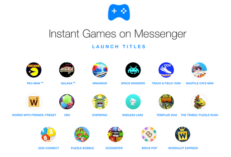 Trải nghiệm tính năng Instant Games trên Facebook Messenger