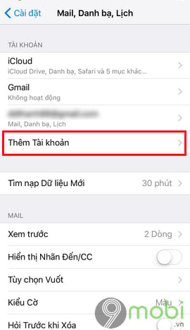 them email tren iphone ipad