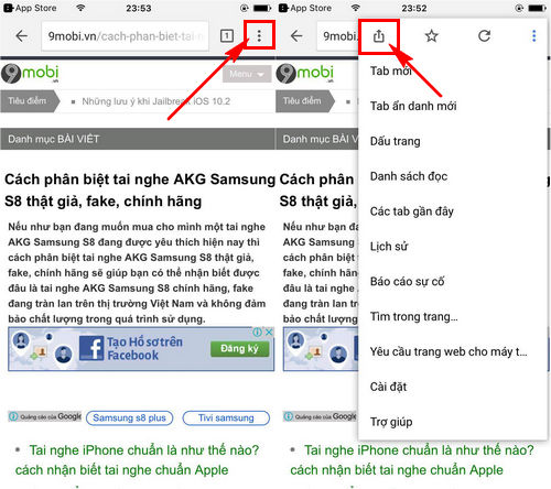 su dung reading list tren chrome cho iphone 2