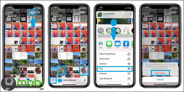 cach an giau anh va video tren ios 14 2