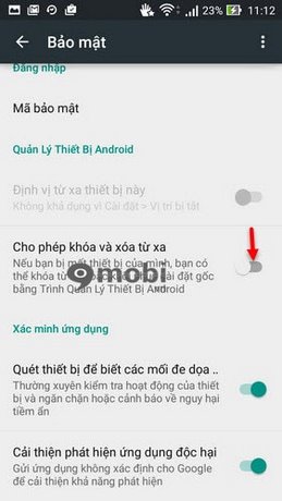 kich hoat Android Device Manager