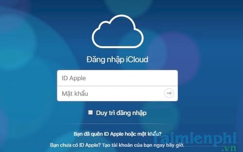 Đăng nhập iCloud trên máy tính