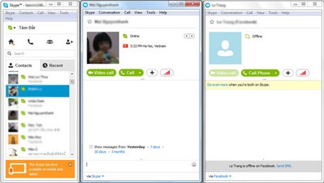 Cách chat nhiều cửa sổ Skype trên máy tính, laptop