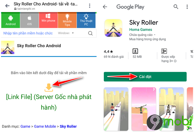 cai dat va choi game sky roller