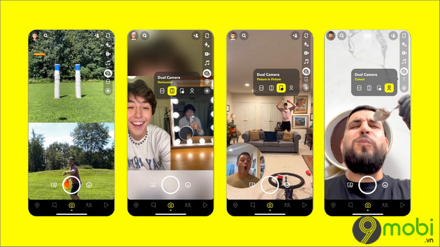 Dual Camera tren Snapchat da co tren he dieu hanh ios