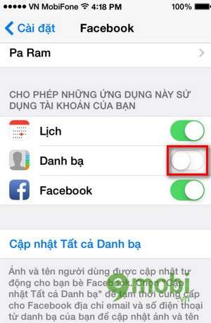 xoa danh ba facebook tren iphone xóa danh bạ facebook trên iphone