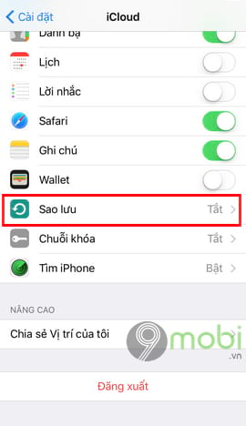 khoi phuc sao luu icloud