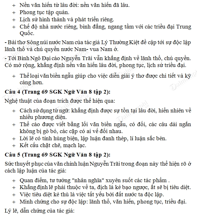 Soạn bài Nước Đại Việt ta, Ngữ văn lớp 8