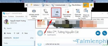 chup anh man hinh may tinh trong teamviewer