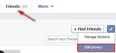 Facebook - Thiết lập chế độ bảo mật danh sách bạn bè