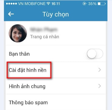 Cách thay đổi hình nền khi chat trên Zalo