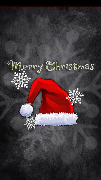 Hinh nen giang sinh mu Noel cho cho iPhone