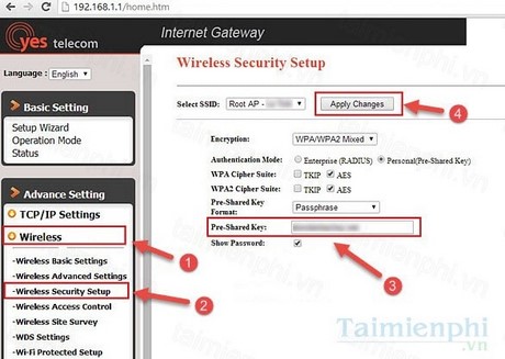 Cách đổi mật khẩu Wifi VNPT, thay pass wifi mạng VNPT Yes Telecom
