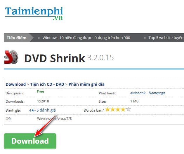 Hướng dẫn tải và cài đặt DVD Shrink