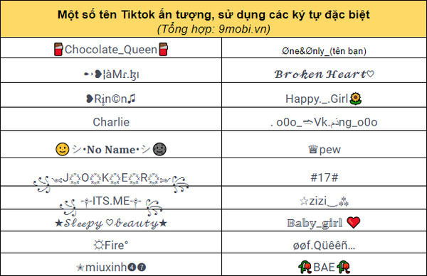 Tạo tên TikTok đáng yêu nhất đặt tên tên tik tok cute Khám phá ngay!