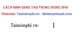 Cach dat Tab dau cham trong Word 2010