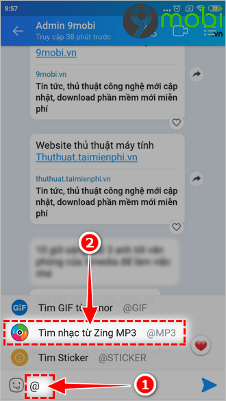 cach gui bai hat qua zalo cuc nhanh