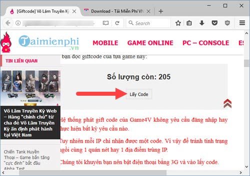 Code Võ Lâm Truyền Kỳ Web, nhận giftcode game Võ Lâm Truyền Kỳ Web