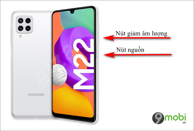 cach chup man hinh samsung galaxy m22