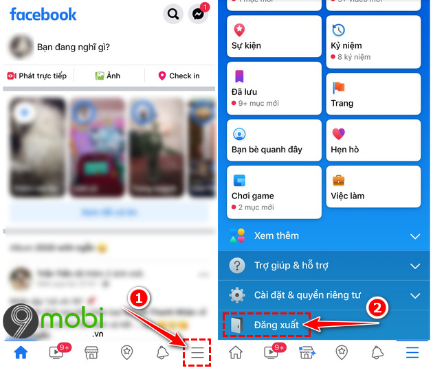 dang nhap 2 tai khoan facebook cung luc tren iphone