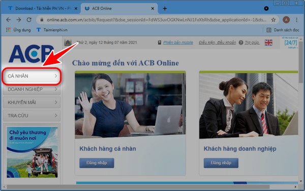 cach dang ky acb online