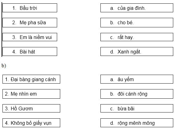 Bài tập ôn ở nhà môn Tiếng Việt lớp 1