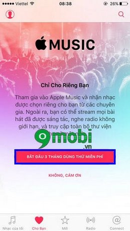 Bật Apple Music, sử dụng Apple Music tại Việt Nam