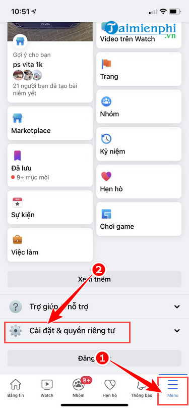 Bong bóng chat iphone iOS - Cách bật dễ dàng (minh hoạ)