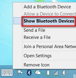 Turn, turn off Bluetooth on Windows 8.1