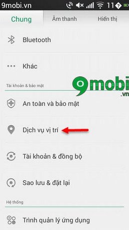 tat dinh vi oppo