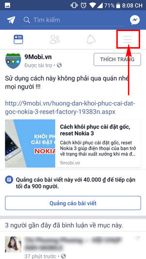 bat thong bao thoi tiet tren facebook 2