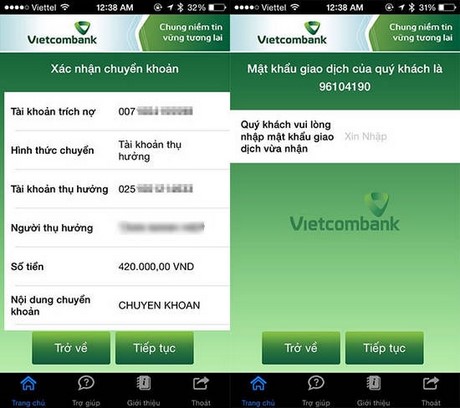 activate vietcombank on android