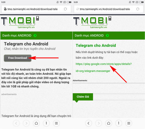 cach cai telegram cho dien thoai iphone android 2