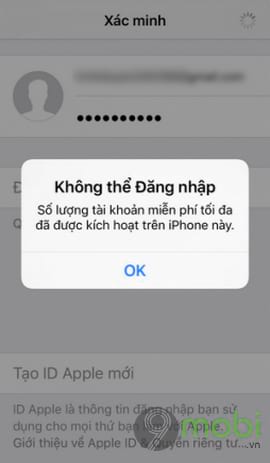 cac loi lien quan toi tai khoan icloud